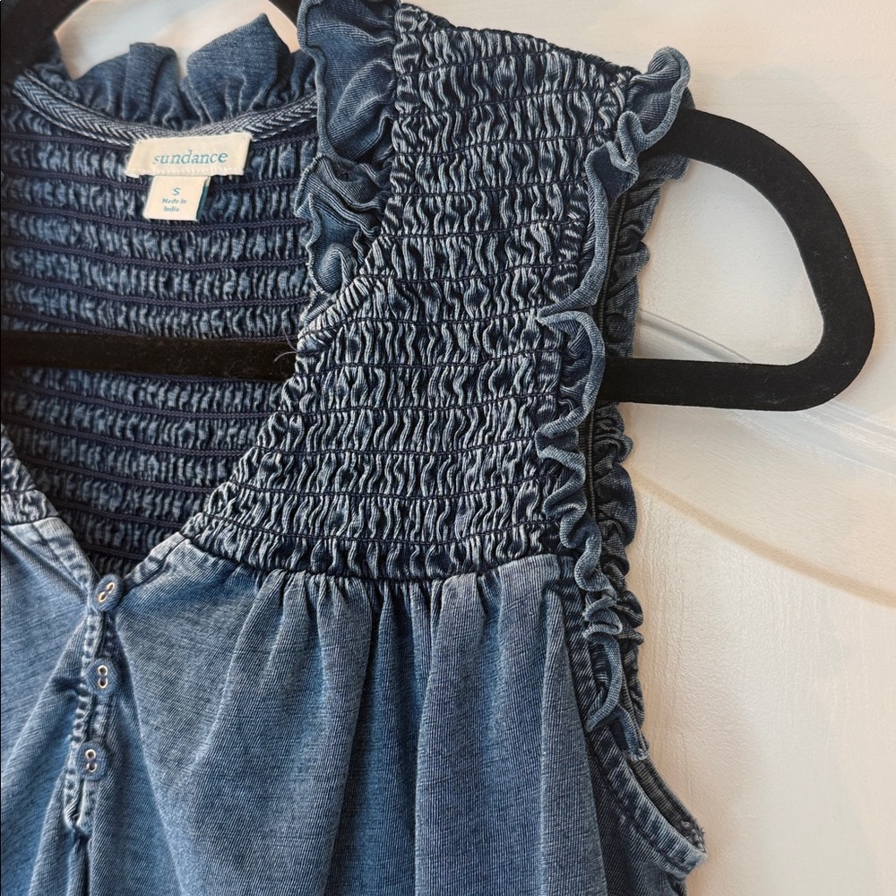 Sundance Ari Ruffle sleeveless top | sz S - Picture 2 of 10